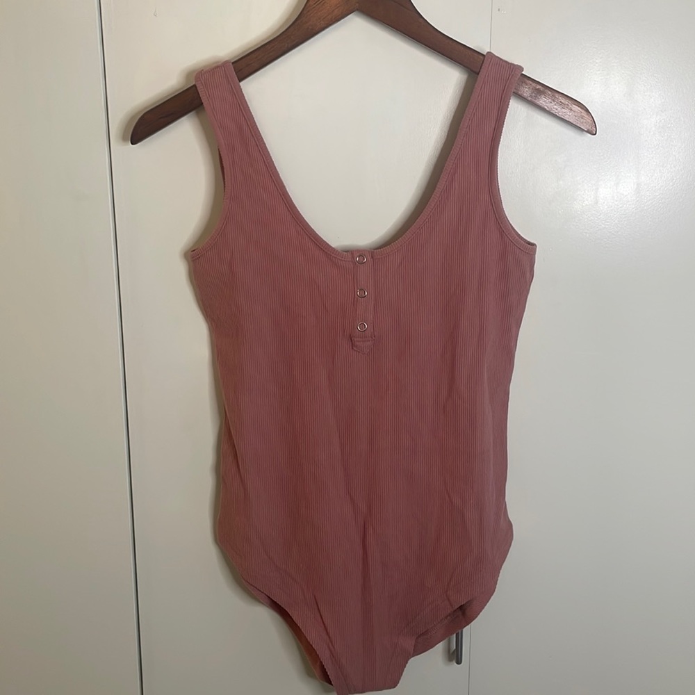 Rose/Mauve Tank Top Bodysuit